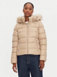 Tommy Hilfiger Kurtka puchowa WW0WW43520 Beżowy Regular Fit. Brązowe kurtki damskie Tommy Hilfiger, xl, bez wzorów, z puchu, bez kaptura. Za 909.99 zł.