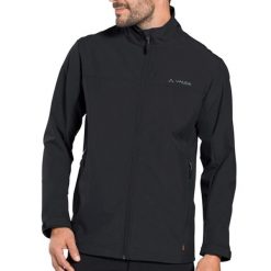Kurtka softshell męska Vaude Hurricane Jacket IV. Czarne kurtki męskie Vaude, m, bez wzorów, z softshellu, bez kaptura. Za 303.99 zł.