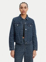 Armani Exchange Kurtka jeansowa XW000556 AF12844 FB055 Niebieski Regular Fit. Niebieskie kurtki damskie Armani Exchange, l, bez wzorów, z bawełny, bez kaptura. Za 779.99 zł.