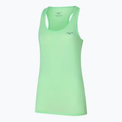 Koszulka do biegania damska Mizuno Impulse Core Tank. Zielone koszulki sportowe damskie Mizuno, l, bez wzorów, z materiału, bez kołnierzyka. Za 62.99 zł.