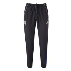 Spodnie dresowe Prematch OL 2025/26. Czarne spodnie sportowe męskie OLYMPIQUE LYONNAIS, xs, bez wzorów, z dresówki, do piłki nożnej. Za 239.50 zł.