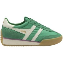 Damskie zamszowe buty sportowe Gola Pacer. Białe obuwie sportowe damskie Gola, bez wzorów, z nylonu. Za 453.50 zł.