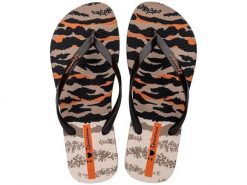Sandały damskie Ipanema Animal Print Vi Fem. Brązowe sandały damskie Ipanema, bez wzorów, z gumy, bez obcasa, bez zapięcia. Za 81.75 zł.
