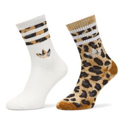 Skarpety długie adidas. Brązowe skarpety damskie Adidas, bez wzorów. Za 69.99 zł.