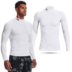 Koszulka męska termoaktywna treningowa Under Armour z długim rękawem. Szare bluzy męskie Under Armour, m, bez wzorów, bez kaptura. Za 139.99 zł.