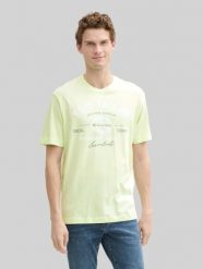 Męska Koszulka Tom Tailor Logo Tee Lime Cream Green 1037735 29078. Zielone t-shirty męskie Tom Tailor, m, bez wzorów, bez kołnierzyka. Za 59.99 zł.