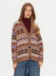 Weekend Max Mara Kardigan Eccelso 2425346062 Brązowy Relaxed Fit. Brązowe kardigany damskie Weekend Max Mara, l, bez wzorów, z syntetyku, bez kołnierzyka, bez ramiączek, bez kaptura. Za 729.99 zł.