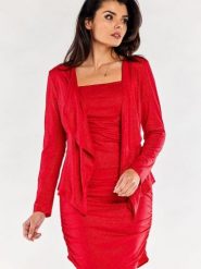 Żakiet Model A559 Red - awama. Czerwone żakiety damskie Awama, l, bez wzorów, z elastanu. Za 256.23 zł.