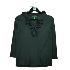 Damski czarny sweter. Czarne swetry damskie Ralph Lauren, l, bez wzorów, bez kołnierzyka, bez ramiączek, bez kaptura. Za 51.08 zł.