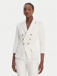 Elisabetta Franchi Marynarka GI-218-61E2-V780 Biały Regular Fit. Białe żakiety damskie Elisabetta Franchi, bez wzorów, z syntetyku. Za 3,319.00 zł.