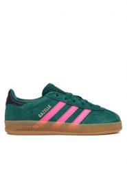Adidas Sneakersy Gazelle Indoor KI7357 Zielony. Zielone buty sportowe dziewczęce Adidas, bez wzorów, ze skóry, bez zapięcia. Za 299.99 zł.