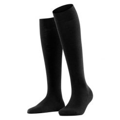 Podkolanówki damskie Falke Softmerino. Niebieskie skarpety damskie Falke, bez wzorów, z bawełny. Za 149.00 zł.
