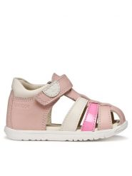 Geox Sandały B Sandal Macchia Gir B254WB 085BC C8WE8 Różowy. Czerwone sandały dziewczęce Geox, ze skóry, bez zapięcia. Za 249.99 zł.