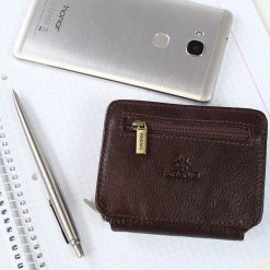 KRENIG Classic 12033 brązowa skórzana saszetka etui na pasek - brązow. Brązowe paski damskie Krenig, ze skóry. Za 89.99 zł.