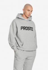 Bluza sportowa męska Prosto Big Log z kapturem. Szare bluzy męskie Prosto., l, z aplikacjami, z bawełny, z kapturem. Za 209.99 zł.