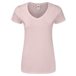 Koszulka Damska Z Dekoltem W Kształcie Litery V. Czerwone koszulki sportowe damskie Fruit of the Loom, xl, bez wzorów, bez kołnierzyka, bez ramiączek, trekkingowe. Za 33.99 zł.