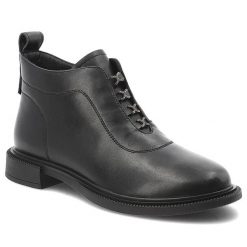 Czarne Botki S.Barski Wygodne Buty Damskie Za Kostkę. Czarne kozaki damskie S.BARSKI, ze skóry, za kostkę, bez obcasa, na obcasie. Za 263.99 zł.
