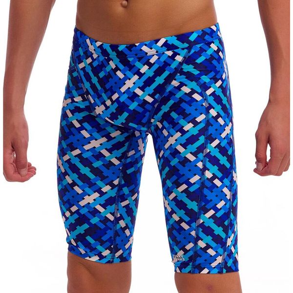 Spodenki FUNKY TRUNKS Under Over - jammery chłopięce. Niebieskie kąpielówki dla chłopców FUNKY TRUNKS, bez wzorów. Za 199.00 zł.