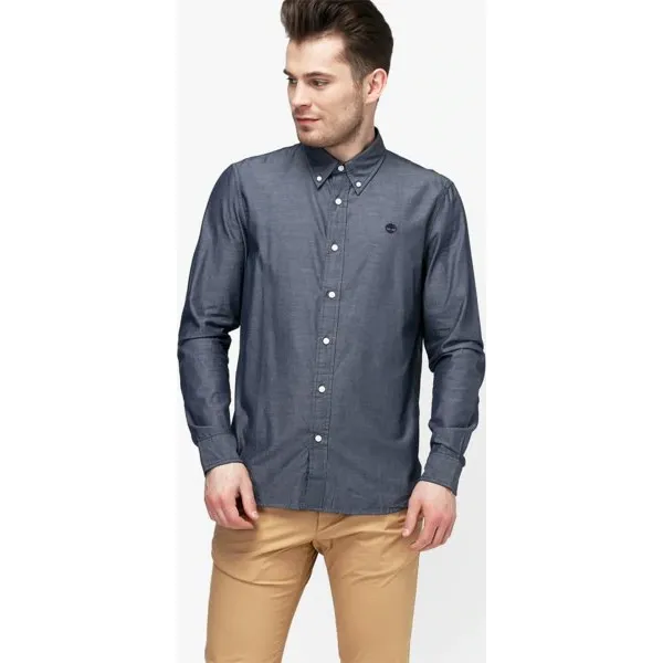 Timberland Koszula Ls Milford Solid Oxford Slim , niebieski, rozmiar L. Niebieskie koszule męskie Timberland, l, z aplikacjami, z bawełny, klasyczne, bez kołnierzyka, bez ramiączek. Za 379.99 zł.