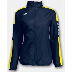 Kurtka przeciwdeszczowa damska Joma Championschip Iv - Granat/Fluo Żółty XL. Niebieskie kurtki damskie Joma, xl, bez wzorów. Za 169.99 zł.