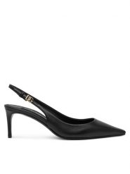 Dolce&Gabbana Czółenka CG0805 A1953 Czarny. Czarne czółenka damskie Dolce&Gabbana, bez wzorów, ze skóry, bez obcasa, bez zapięcia. Za 2,999.00 zł.
