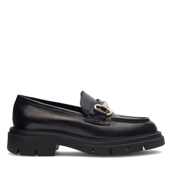 Loafersy GINO ROSSI. Czarne mokasyny damskie Gino Rossi. Za 279.99 zł.
