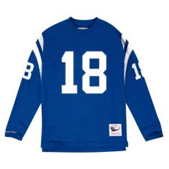 Bluza Indianapolis Colts Peyton Manning. Niebieskie bluzy męskie Mitchell & Ness, m, bez wzorów, bez kaptura. Za 474.00 zł.