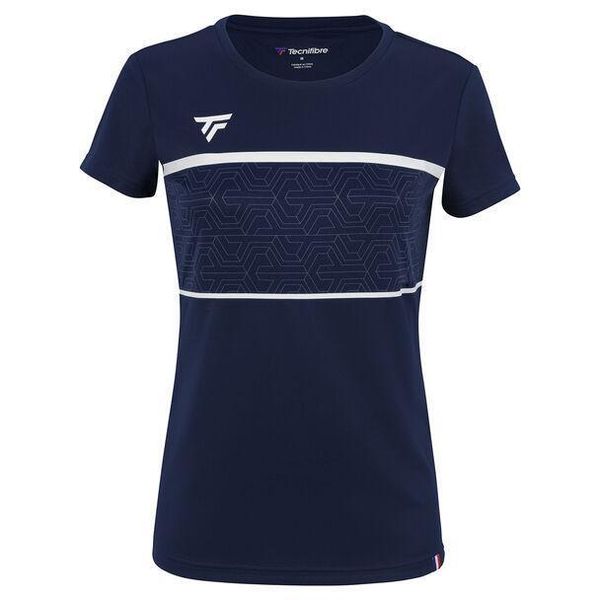 Koszulka damska Tecnifibre Team Tech. Niebieskie koszulki sportowe damskie TECNIFIBRE, s, bez wzorów, z dzianiny, eleganckie, bez kołnierzyka. Za 156.80 zł.