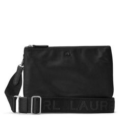 Torebka LAUREN RALPH LAUREN. Czarne listonoszki damskie Lauren Ralph Lauren, bez wzorów, bez dodatków. Za 489.99 zł.