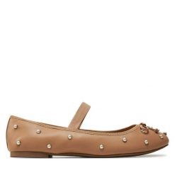 Baleriny Aldo. Brązowe baleriny damskie Aldo, bez wzorów, bez obcasa. Za 259.99 zł.
