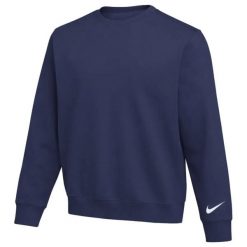 Bluza dresowa sportowa męska Park 26 Fleece Crew Swoosh. Niebieskie bluzy męskie Nike, m, bez wzorów, z bawełny, bez kaptura, do piłki nożnej. Za 189.99 zł.