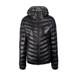 Kurtka puchowa damska Celsius. Czarne kurtki damskie Bergson, bez wzorów, z puchu, bez kaptura, trekkingowe. W wyprzedaży za 594.00 zł.