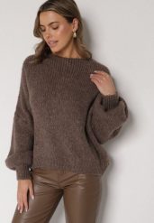 Jasnobrązowy Kardigan Oversize z Wełną Zdobiony Kokardkami Eleathalie. Brązowe kardigany damskie Born2be, z aplikacjami, z jeansu, eleganckie, bez kołnierzyka, bez ramiączek, bez kaptura. Za 139.99 zł.