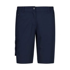 Bermudy z kieszeniami cargo damskie CMP. Czarne szorty damskie CMP, s, bez wzorów, z tkaniny. Za 204.55 zł.