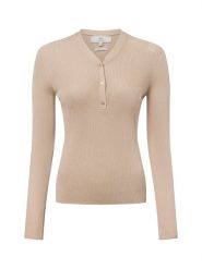 IPURI Sweter z dzianiny Kobiety Lyocell beżowy, XL. Brązowe swetry damskie IPURI, uniwersalny, bez wzorów, z bawełny, eleganckie, bez kołnierzyka, bez ramiączek, bez kaptura. Za 199.95 zł.