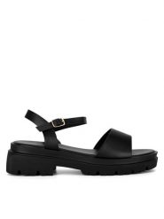 DeeZee Sandały WYL201123-1 Czarny. Czarne sandały damskie DeeZee, bez wzorów, z syntetyku, bez obcasa, na płaskiej podeszwie, bez zapięcia. Za 69.99 zł.