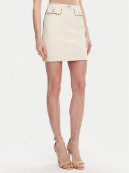 Elisabetta Franchi Spódnica mini GO-T03-51E2 Écru Regular Fit. Spódnice damskie Elisabetta Franchi, bez wzorów, z syntetyku, mini. Za 679.99 zł.