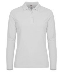 Clique Manhattan L/S Women Koszulka polo z długim rękawem – damski krój, paski. Białe paski damskie CLIQUE, bez wzorów, z bawełny. Za 136.03 zł.