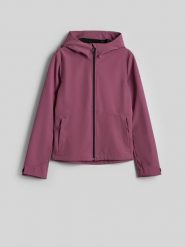 4F Kurtka softshell wiatroodporna membrana 5000 damska - różowa XL. Czerwone kurtki damskie 4f, l, bez wzorów, z softshellu, bez kaptura. Za 299.99 zł.