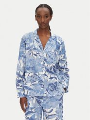 Gap Koszulka piżamowa 531508-13 Niebieski Relaxed Fit. Niebieskie koszule nocne damskie GAP, xl, bez wzorów, z bawełny, bez ramiączek. Za 129.99 zł.
