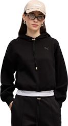 Puma Bluza damska Her Relaxed Hoodie czarna 694027 01 XL. Czarne bluzy damskie Puma, xl, bez wzorów, bez kaptura. Za 290.51 zł.