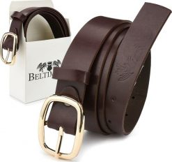 Beltimore Beltimore skórzany damski pasek do spodni 3 cm burgundowy A68. Czerwone paski damskie Beltimore, bez wzorów. Za 47.99 zł.