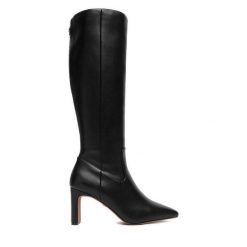 Kozaki Nine West. Czarne kozaki damskie Nine West, bez obcasa, na słupku. Za 299.99 zł.