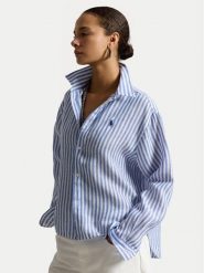 Polo Ralph Lauren Koszula 211935130503 Niebieski jasny Relaxed Fit. Niebieskie bluzki damskie Polo Ralph Lauren, xl, bez wzorów, ze lnu, bez kołnierzyka, bez ramiączek. Za 859.99 zł.