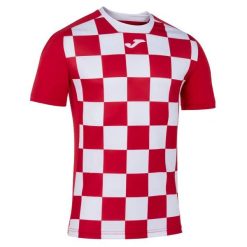Koszulka do piłki nożnej męska Joma Flag II. Białe koszulki sportowe męskie Joma, m, bez wzorów, z meshu, bez kołnierzyka, bez ramiączek, do piłki nożnej. Za 87.61 zł.