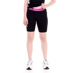 Krótkie legginsy Energy. Czarne legginsy damskie LEONE 1947 APPAREL, l, bez wzorów, z tkaniny. Za 164.19 zł.