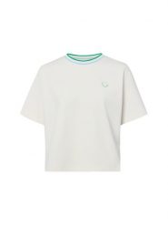 Marc Cain Koszulka Kobiety Bawełna biały, 40. Białe t-shirty damskie Marc Cain, z aplikacjami, z bawełny, bez kołnierzyka. Za 549.95 zł.