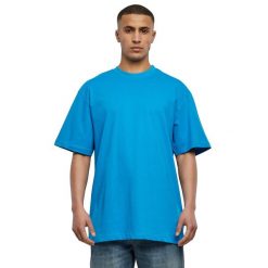 Koszulka Męska Gładka Taliowana. Niebieskie koszulki sportowe męskie Urban Classics, m, bez wzorów, bez kołnierzyka, bez ramiączek, trekkingowe. Za 57.99 zł.