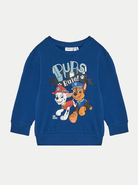 NAME IT Bluza 13239092 Niebieski Regular Fit. Niebieskie bluzy dla chłopców Name it, bez wzorów, z bawełny, bez ramiączek, bez kaptura. Za 79.99 zł.