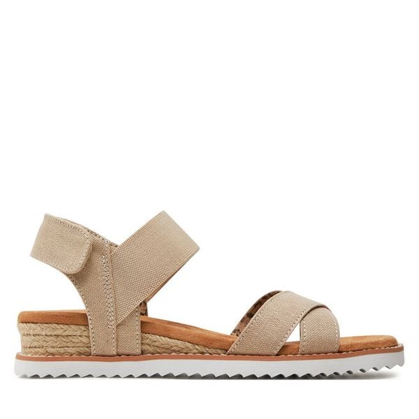 Sandały Skechers. Brązowe sandały damskie Skechers, bez wzorów, bez obcasa, na płaskiej podeszwie, bez zapięcia. Za 179.99 zł.